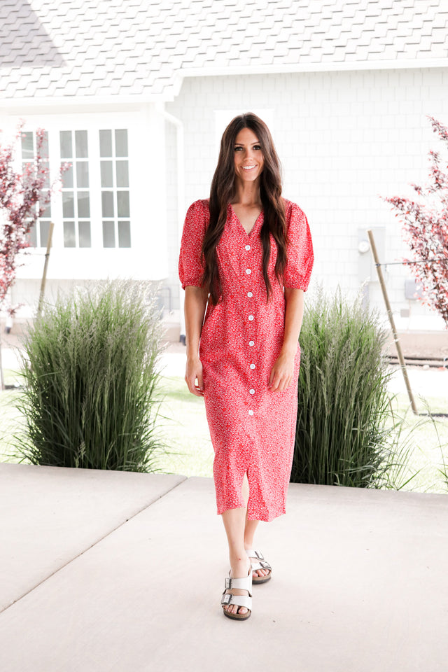 Amelia Dress in Red