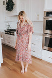 Dahlia Wrap Dress in Brick