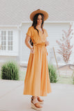 Button Up Dress in Mustard