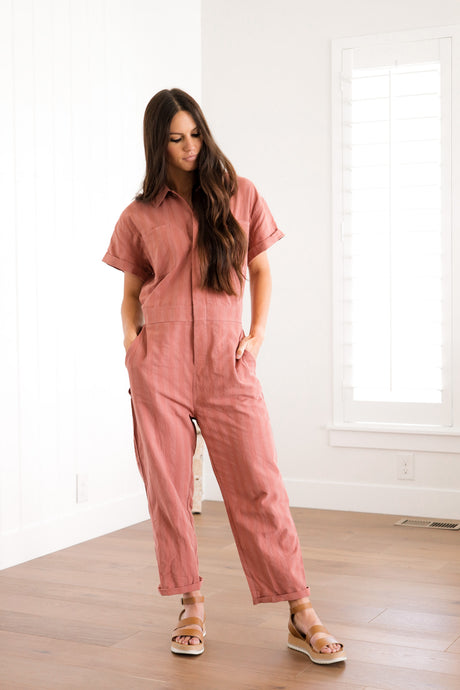 Striped jumpsuit