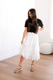 Swiss dot white dress