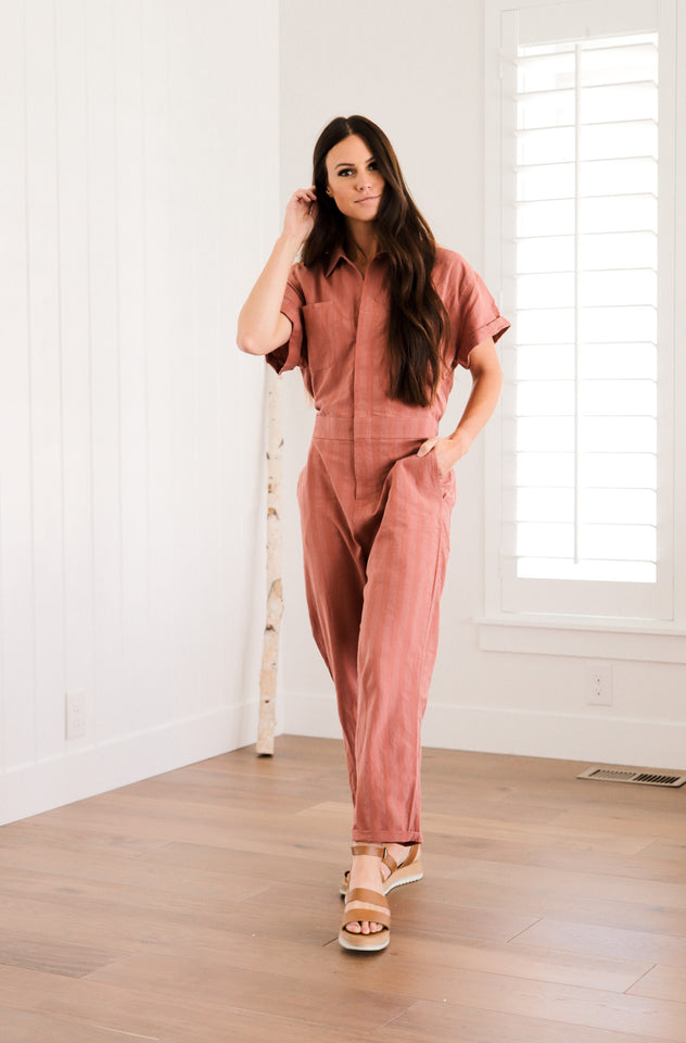Striped jumpsuit
