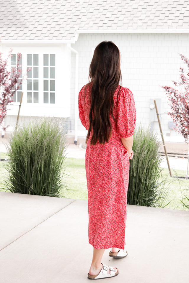 Amelia Dress in Red