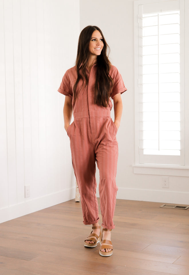 Striped jumpsuit
