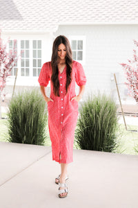 Amelia Dress in Red