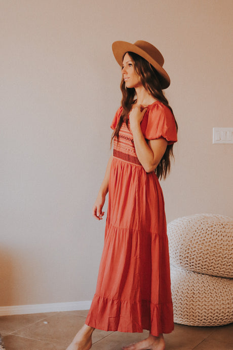 Embroidered smocked dress 2 colors + extended sizes!