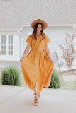 Button Up Dress in Mustard