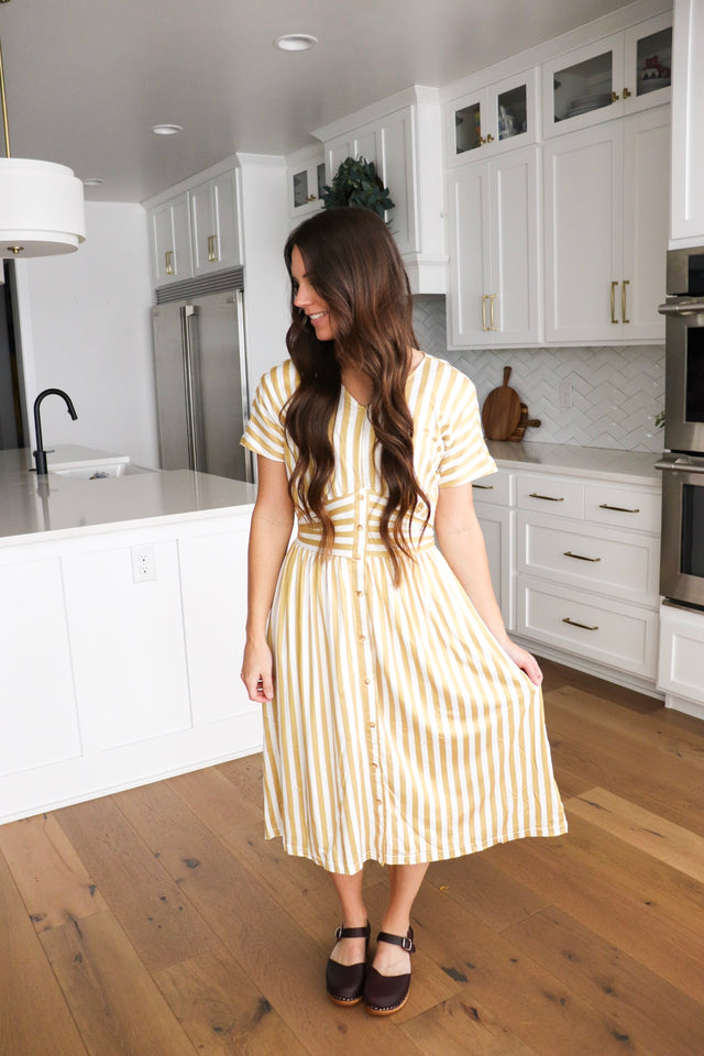 Yellow Striped Dress
