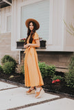 Button Up Dress in Mustard