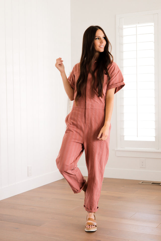 Striped jumpsuit