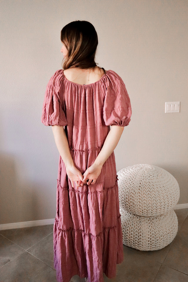 Rosalie dress in mauve