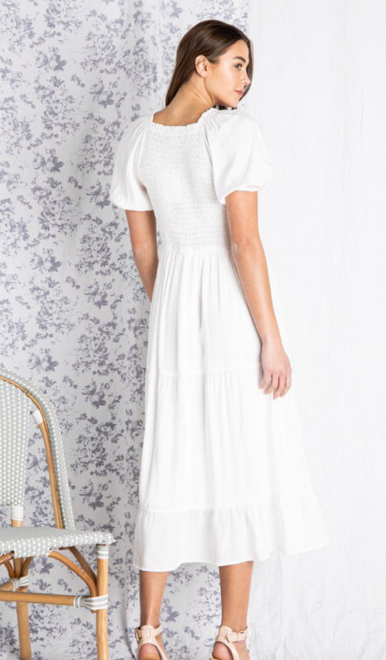 Embroidered smocked dress 2 colors + extended sizes!