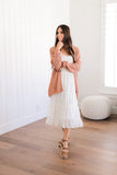 Swiss dot white dress