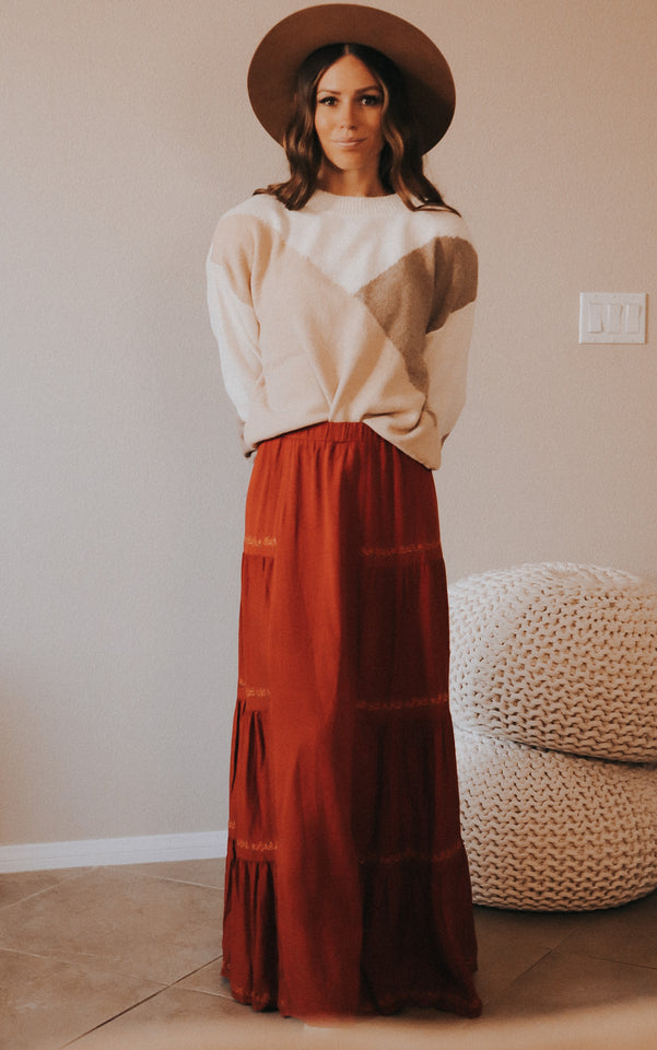 Beige and grey Sweater