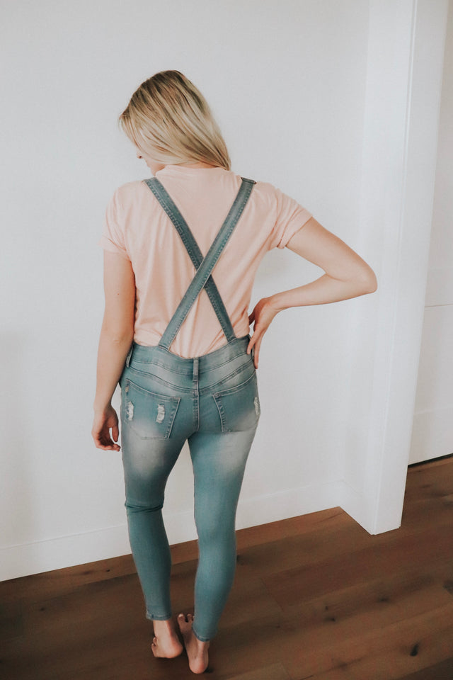 Light Denim Overalls