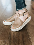 FINAL SALE Isabella Platform Sandals in Camel
