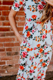 Floral Peasant Maxi Dress