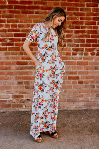 Floral Peasant Maxi Dress