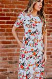 Floral Peasant Maxi Dress