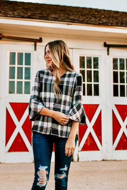 Pretty In Plaid Top