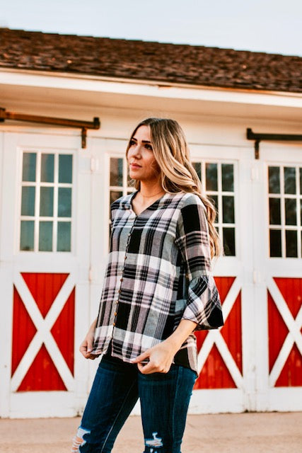 Pretty In Plaid Top