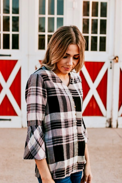 Pretty In Plaid Top