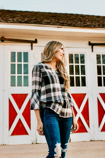 Pretty In Plaid Top