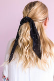 Polka dot scarf scrunchie