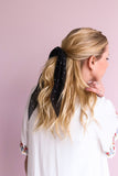 Polka dot scarf scrunchie
