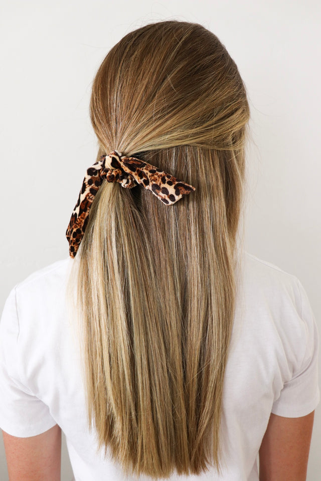 Leopard Scrunchie Bow