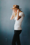 Mock Neck Top in Ivory