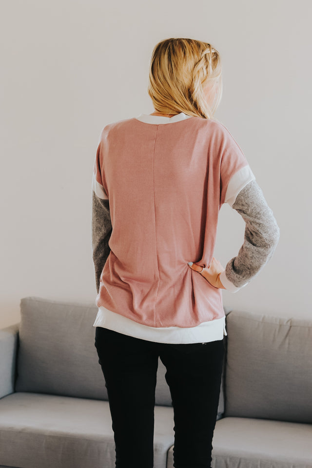 Contrast Knit Sweater- 2 Colors!