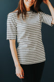 Mock Neck Top in Grey