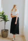 Swiss Dot Midi Skirt