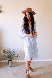 Kristen Dress in Dusty Blue