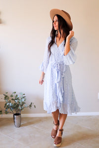 Kristen Dress in Dusty Blue