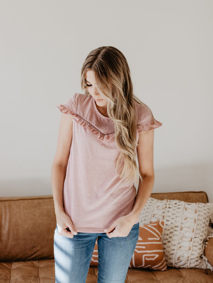 Sophia Ruffle T-shirt- multiple colors!