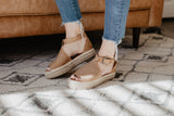 FINAL SALE Isabella Platform Sandals in Camel