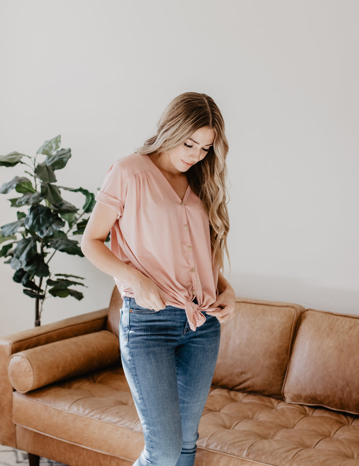 Emma Button Down Knit Top- multiple colors!