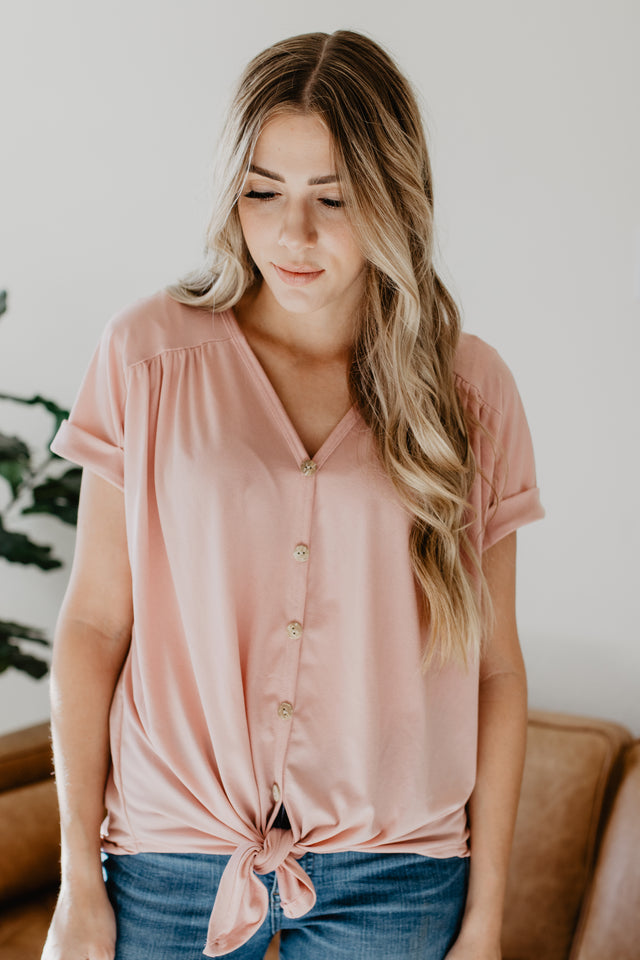 Emma Button Down Knit Top- multiple colors!