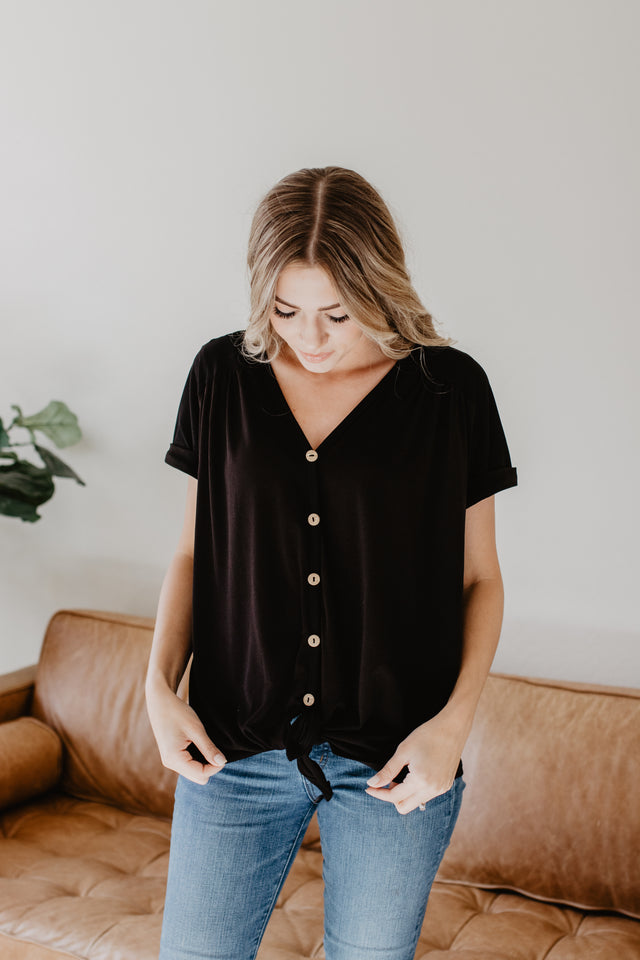 Emma Button Down Knit Top- multiple colors!