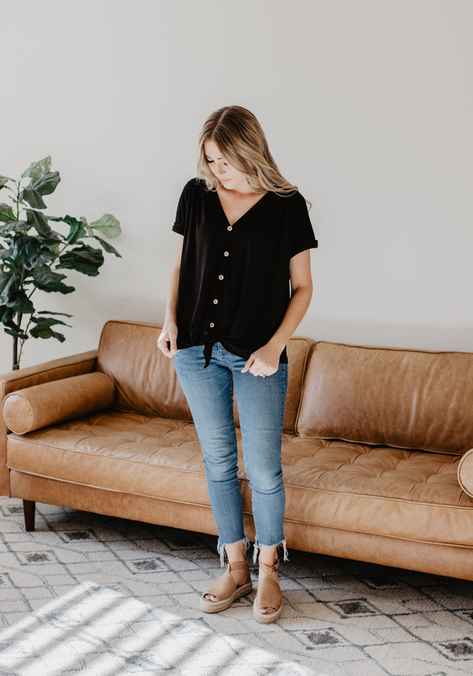 Emma Button Down Knit Top- multiple colors!