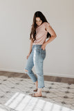 Petal Sleeve T-Shirt in Blush
