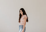 Petal Sleeve T-Shirt in Blush