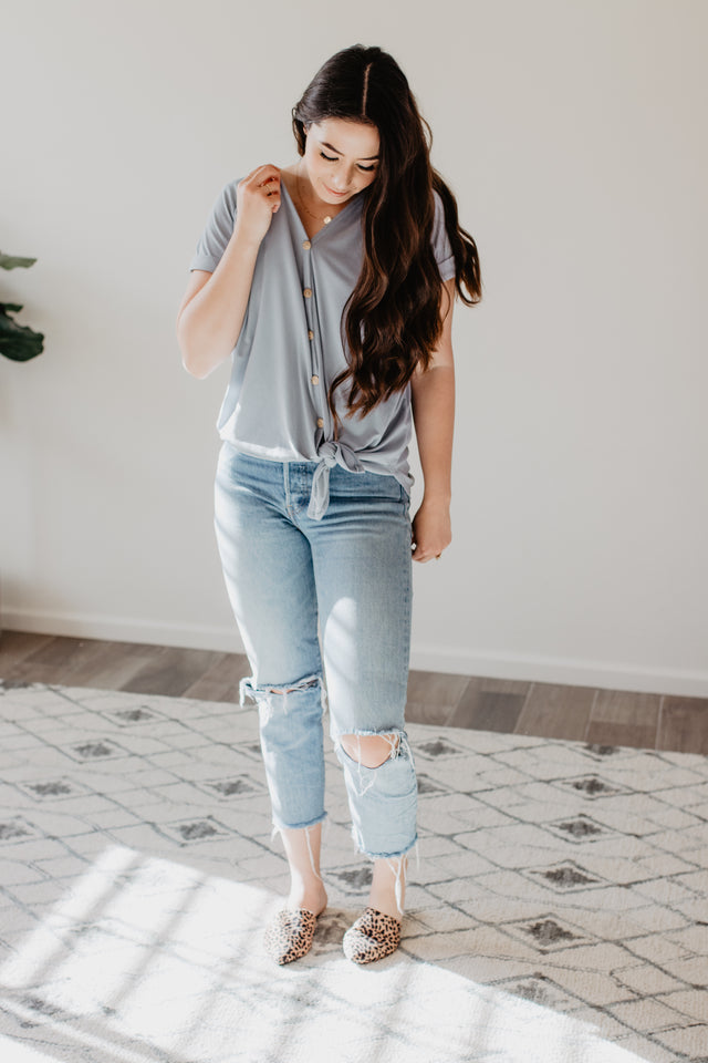 Emma Button Down Knit Top- multiple colors!
