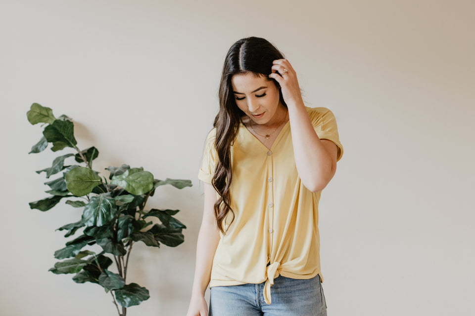 Emma Button Down Knit Top- multiple colors!
