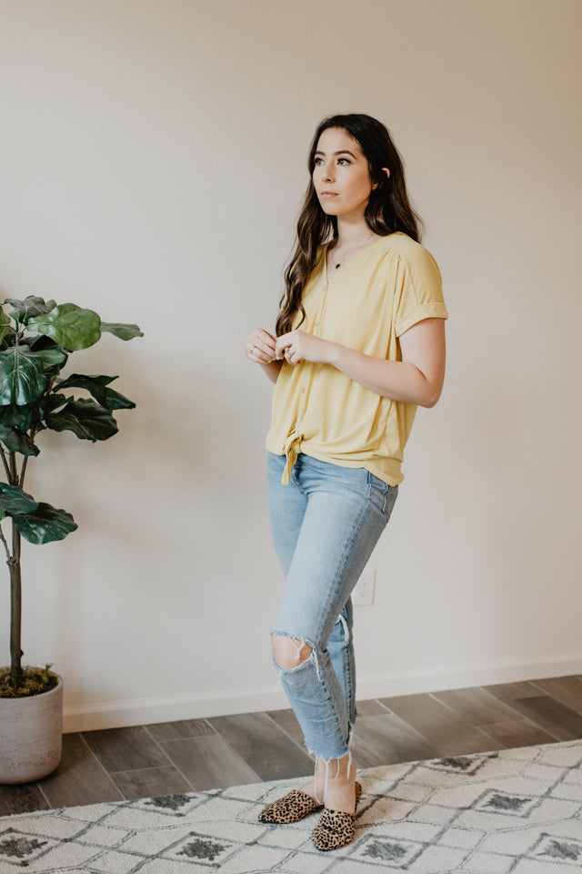 Emma Button Down Knit Top- multiple colors!