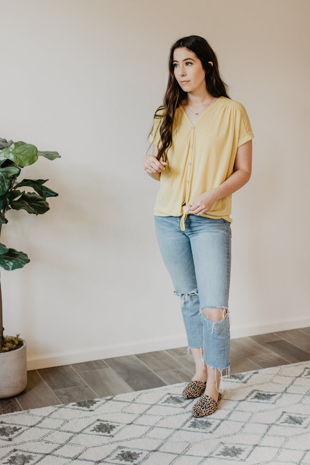 Emma Button Down Knit Top- multiple colors!