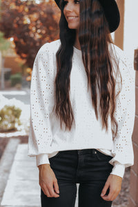 Eyelet Top- Two Colors!
