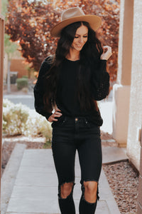 Eyelet Top- Two Colors!